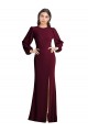 Open Back Burgundy Gold Trumpet Bateau Neck Long Formal Dress / Bridesmaid Dress Hobart