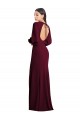 Open Back Burgundy Gold Trumpet Bateau Neck Long Formal Dress / Bridesmaid Dress Hobart