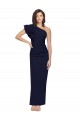 Dark Navy Sheath One Shoulder Long Formal Evening Gown / Prom Dress / Bridesmaid Dress Hobart