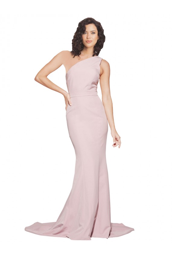 Mauve Sheath One Shoulder Sweep Train Semi Formal Evening Dress / Prom Dress / Bridesmaid Dress Hobart