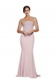 Low Back Mauve Sheath Strapless Sweep Train Formal Evening Gown / Prom Dress / Bridesmaid Dress Hobart
