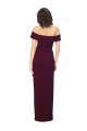 Low Back Burgundy Gold Sheath Square Neck Long Formal Evening Gown / Prom Dress / Bridesmaid Dress Hobart