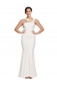 Low Back Ivory Sheath Square Neck Long Formal Evening Gown / Prom Dress / Bridesmaid Dress Hobart
