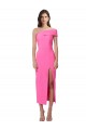 Fuchsia Sheath One Shoulder Midi Length Formal Evening Gown / Prom Dress / Bridesmaid Dress Hobart