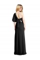 Black Sheath One Shoulder Flutter Sleeves Long Formal Evening Gown / Prom Dress / Bridesmaid Dress Hobart