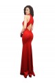 Keyhole Back Red Mermaid Halter Neck Long Formal Evening Gown / Prom Dress / Bridesmaid Dress Hobart