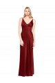 V-Back Burgundy A-Line V-Neck Long Formal Evening Gown / Prom Dress / Bridesmaid Dress Hobart