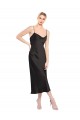 Low Back Black A-Line Cowl Neck Midi Length Formal Evening Gown / Prom Dress / Bridesmaid Dress Hobart