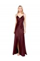 Burgundy Gold A-Line V-Neck Long Bridesmaid Dress / Evening Dress Hobart