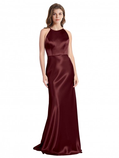 Burgundy Gold A-Line V-Neck Long Formal Evening Gown / Prom Dress / Bridesmaid Dress Hobart