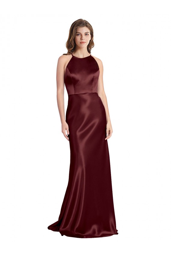 Burgundy Gold A-Line V-Neck Long Formal Evening Gown / Prom Dress / Bridesmaid Dress Hobart