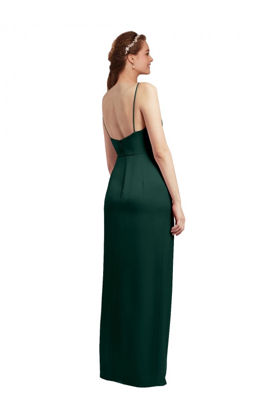 Low Back Hunter Column Square Neck Long Formal Evening Gown / Prom Dress / Bridesmaid Dress Hobart