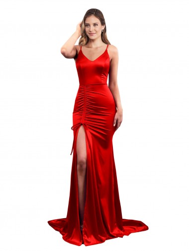 Low Back Red Mermaid Sweetheart Long Evening Dress / Bridesmaid Dress Hobart