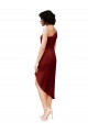 Burgundy Sheath One Shoulder Midi Length Black Tie Evening Gown / Prom Dress / Bridesmaid Dress Hobart