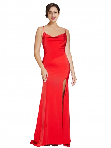 Low Back Red Sheath Strapless Long Formal Evening Gown / Prom Dress / Bridesmaid Dress Hobart