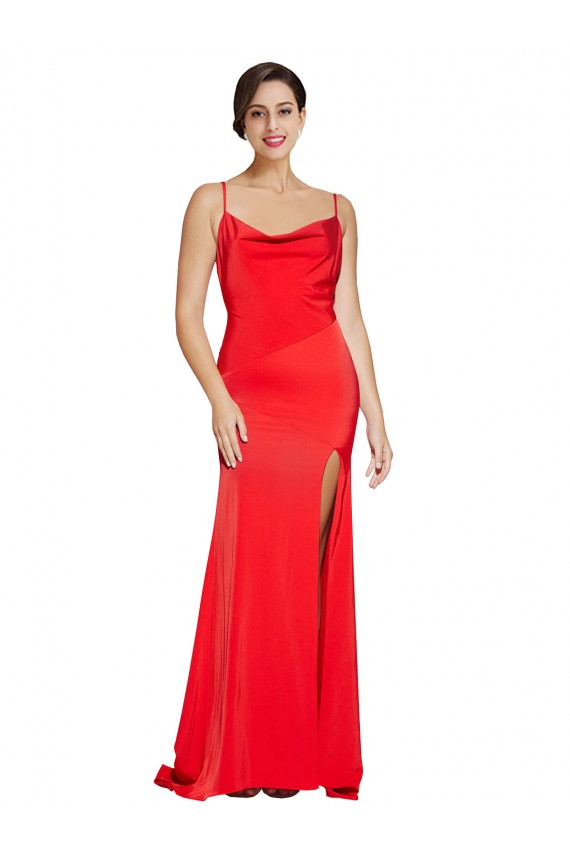 Low Back Red Sheath Strapless Long Formal Evening Gown / Prom Dress / Bridesmaid Dress Hobart