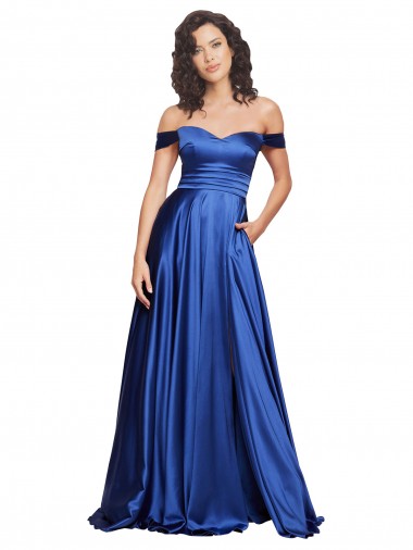 Royal Blue A-Line Sweetheart Sweep Train Formal Evening Gown / Prom Dress / Bridesmaid Dress Hobart