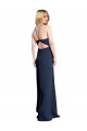 Open Back Dark Navy A-Line Halter Neck Long Formal Evening Gown / Prom Dress / Bridesmaid Dress Hobart