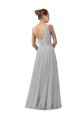 Silver A-Line One Shoulder Long Bridesmaid Gown Hobart