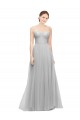 Silver A-Line Sweetheart Long Bridesmaid Dress Hobart