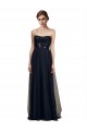 Black A-Line Strapless Long Bridesmaid Gown Hobart
