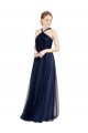 Navy Blue A-Line Halter Neck Long Bridesmaid Dress / Evening Dress Hobart