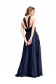 Navy Blue A-Line Halter Neck Long Bridesmaid Dress / Evening Dress Hobart