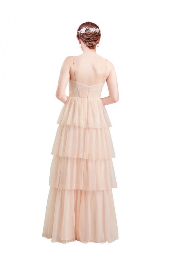 Pink A-Line V-Neck Long Semi Formal Evening Dress / Bridesmaid Dress Hobart