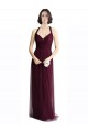 Keyhole Back Red A-Line V-Neck Long Bridesmaid Dress / Evening Dress Hobart