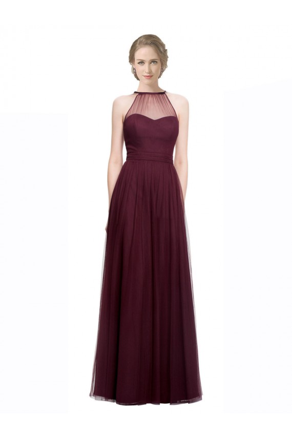 Red A-Line Sweetheart Sleeveless Long Bridesmaid Dress Hobart