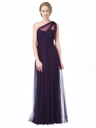 Plum A-Line Sweetheart Long Bridesmaid Dress Hobart