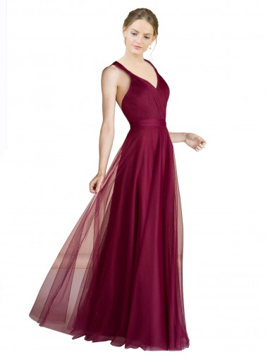 Open Back A-Line Sweetheart Long Bridesmaid Dress Hobart