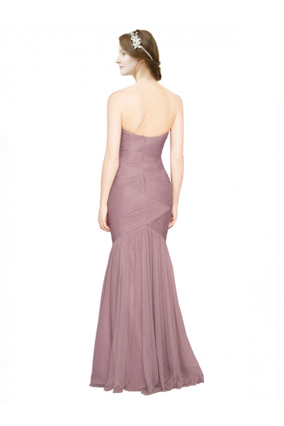 Mermaid Strapless Long Bridesmaid Dress Hobart