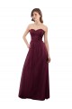 Low Back Burgundy A-Line Strapless Long Bridesmaid Dress Hobart