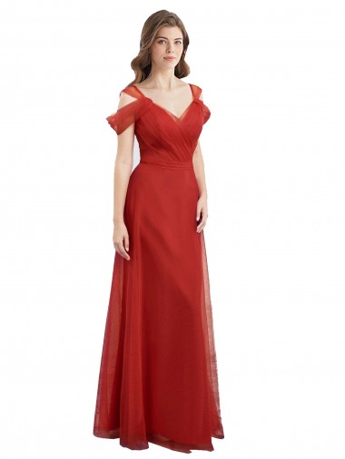 V-Back Red A-Line Sweetheart Long Formal Dress / Bridesmaid Dress Hobart