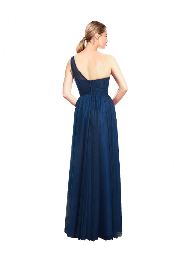 Black A-Line One Shoulder Long Bridesmaid Dress / Evening Dress Hobart