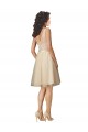 V-Back Champagne A-Line V-Neck Knee Length Bridesmaid Dress Hobart