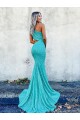 Shown Color Mermaid One Shoulder Sweep Train Prom Dresses Hobart
