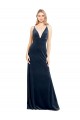 V-Back Dark Navy A-Line V-Neck Long Prom Dress / Bridesmaid Dress Hobart