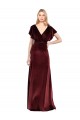 V-Back Burgundy A-Line V-Neck Long Prom Dress / Bridesmaid Dress Hobart