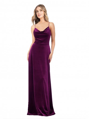 Open Back Grape A-Line V-Neck Long Formal Evening Gown / Prom Dress / Bridesmaid Dress Hobart