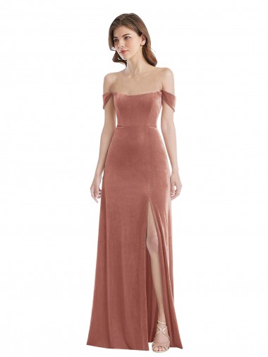 Cinnamon Rose A-Line Off the Shoulder Long Semi Formal Evening Dress / Prom Dress / Bridesmaid Dress Hobart