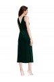 V-Back Dark Green Sheath Cowl Neck Midi Length Evening Gown / Prom Dress / Bridesmaid Dress Hobart