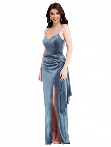 Low Back Dusty Blue Trumpet Sweetheart Long Formal Evening Gown / Prom Dress / Bridesmaid Dress Hobart