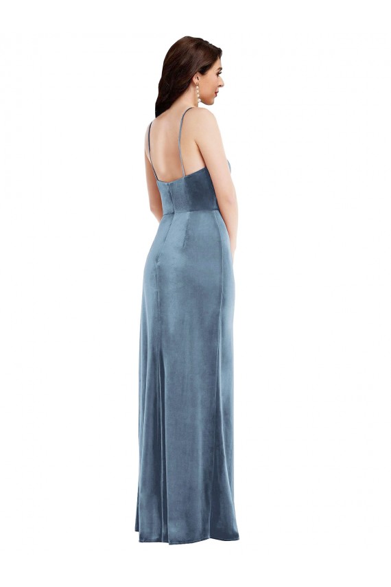 Low Back Dusty Blue Trumpet Sweetheart Long Formal Evening Gown / Prom Dress / Bridesmaid Dress Hobart