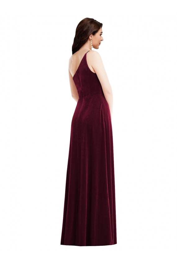 Burgundy Trumpet One Shoulder Long Black Tie Evening Dress / Prom Dress / Bridesmaid Dress Hobart