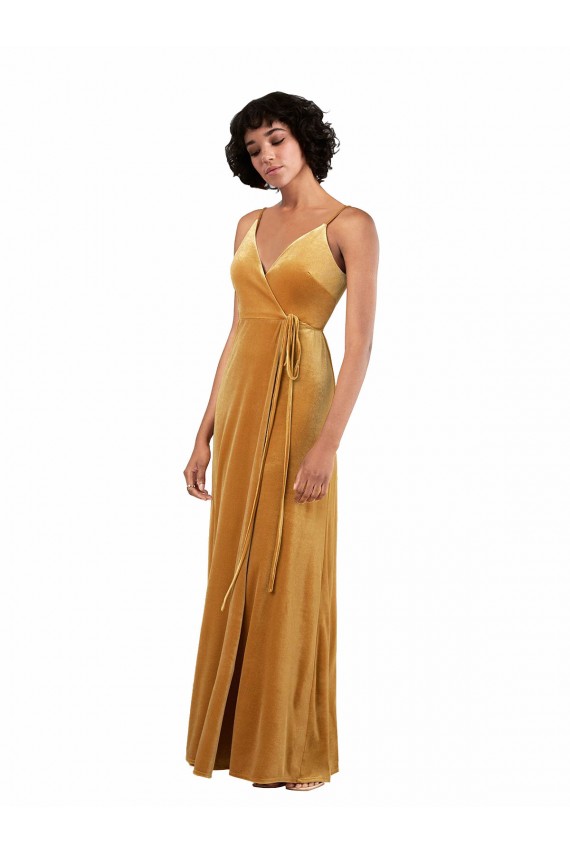 V-Back Gold Column V-Neck Long Black Tie Evening Gown / Prom Dress / Bridesmaid Dress Hobart