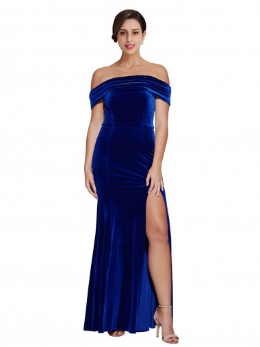 Royal Blue Mermaid Off the Shoulder Long Formal Evening Gown / Prom Dress / Bridesmaid Dress Hobart