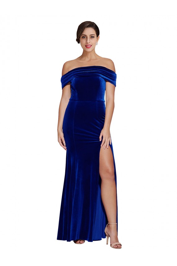 Royal Blue Mermaid Off the Shoulder Long Formal Evening Gown / Prom Dress / Bridesmaid Dress Hobart