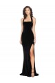 Low Back Black Sheath High Neck Long Semi Formal Evening Dress / Prom Dress / Bridesmaid Dress Hobart